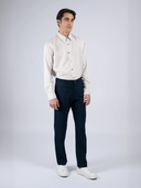 Tsumugi Silk Blend Shirt (Striped)