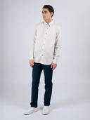 Tsumugi Silk Blend Shirt (Striped)