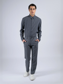 Tsumugi Silk Blend Shirt (Striped)