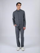 Tsumugi Silk Blend Shirt (Striped)