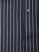 Tsumugi Silk Blend Shirt (Striped)