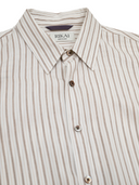Tsumugi Silk Blend Shirt (Striped)